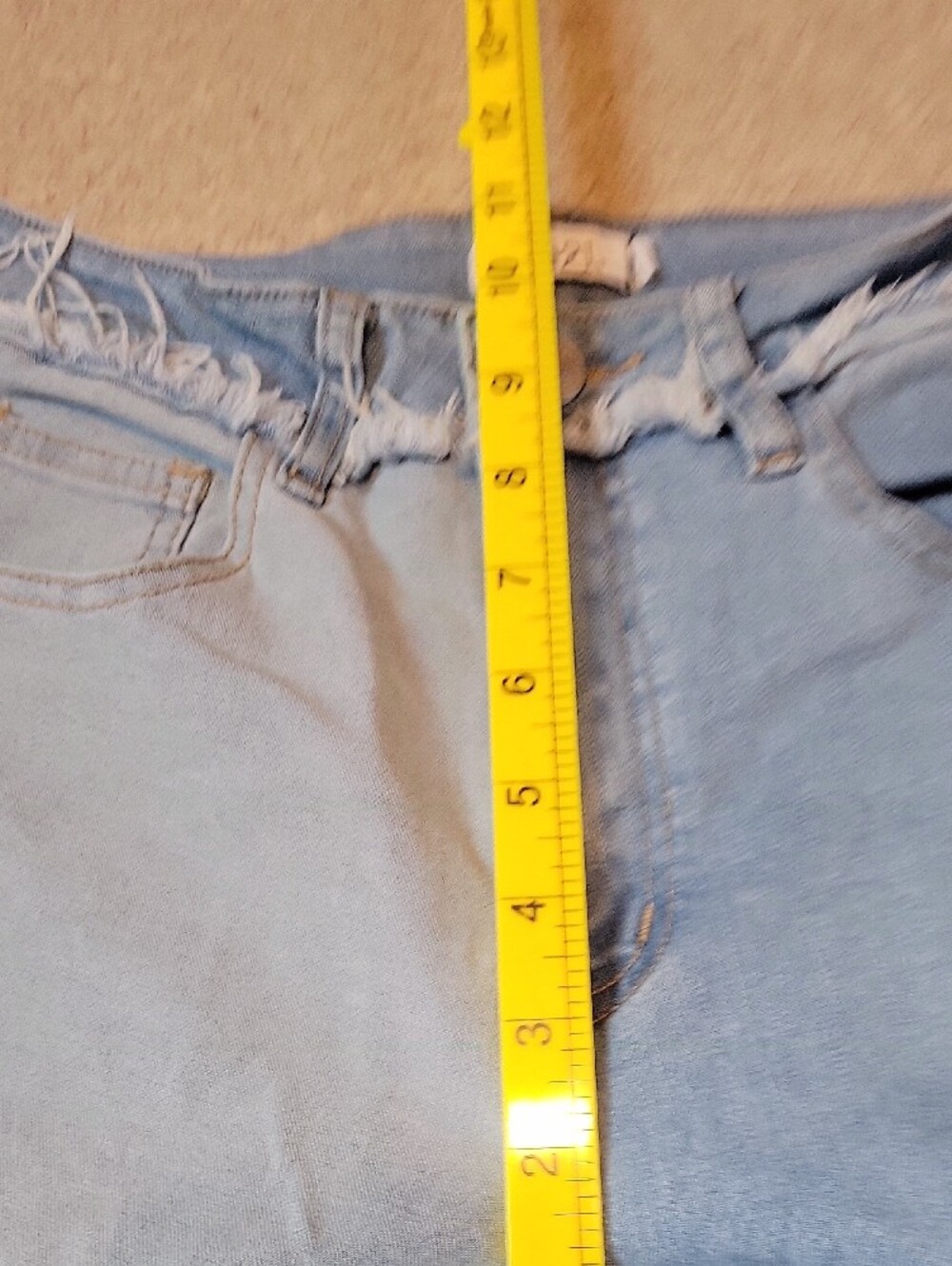 Rue21 Two-Tone Patchwork Skinny Jeans Size 6 Raw Hem Cotton Blend Stretch - Picture 12 of 14